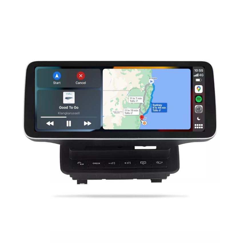 Audi A6 2004-2011 2G 3G MMI version - Premium Head Unit Upgrade Kit: Radio Infotainment System with Wired & Wireless Apple CarPlay and Android Auto Compatibility - baeumer technologies