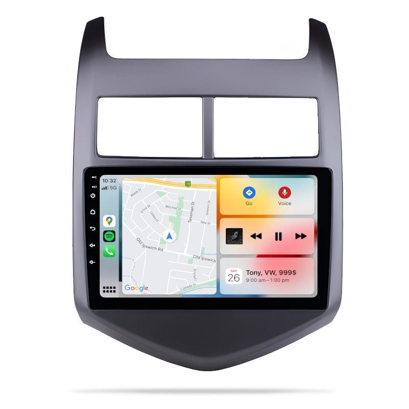 Holden Barina Spark 2011-2016 TM - Premium Head Unit Upgrade Kit: Radio Infotainment System with Wired & Wireless Apple CarPlay and Android Auto Compatibility - baeumer technologies