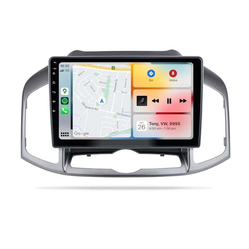 Holden Captiva CG 2015-2016 - Premium Head Unit Upgrade Kit: Radio Infotainment System with Wired & Wireless Apple CarPlay and Android Auto Compatibility - baeumer technologies