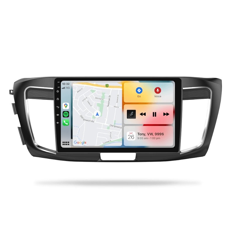 Honda Accord 2013-2019 - Premium Head Unit Upgrade Kit: Radio Infotainment System with Wired & Wireless Apple CarPlay and Android Auto Compatibility - baeumer technologies