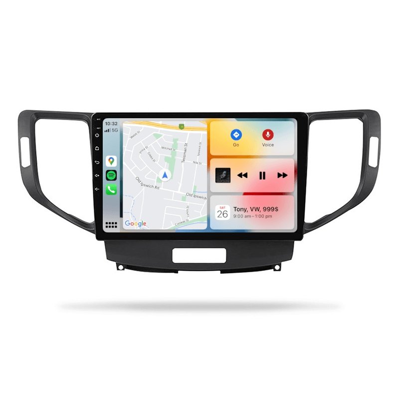 Honda Accord Euro 2008-2015 - Premium Head Unit Upgrade Kit: Radio Infotainment System with Wired & Wireless Apple CarPlay and Android Auto Compatibility - baeumer technologies