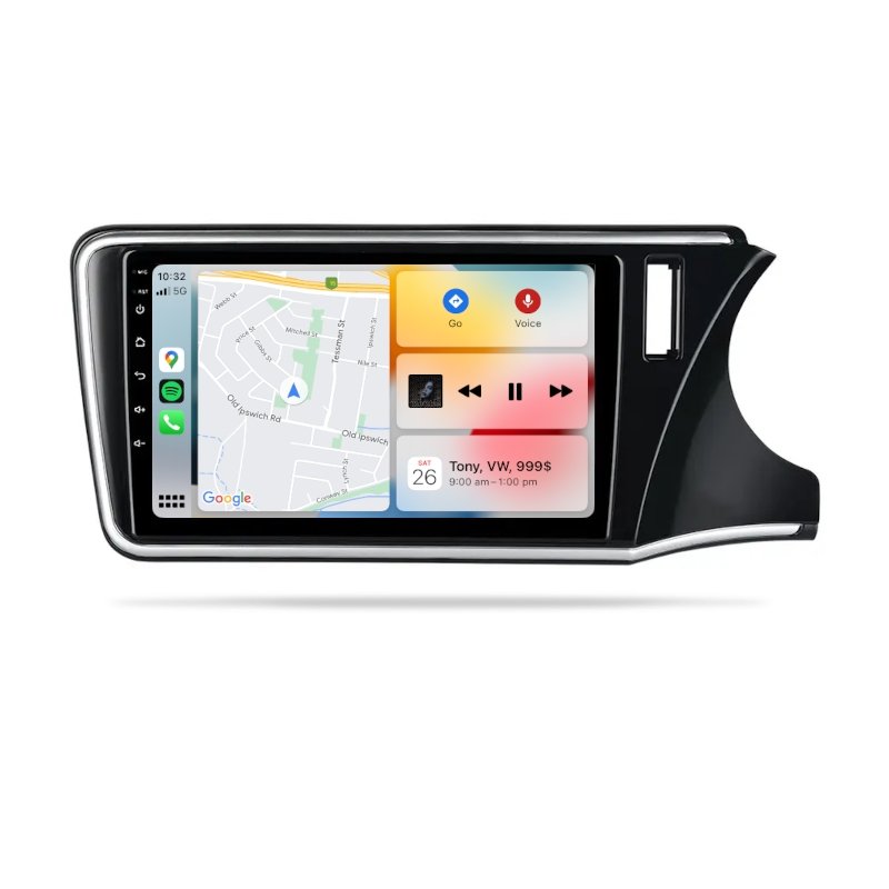 Honda City 2014-2018- Premium Head Unit Upgrade Kit: Radio Infotainment System with Wired & Wireless Apple CarPlay and Android Auto Compatibility - baeumer technologies