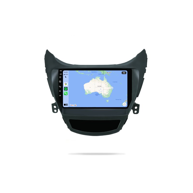 Hyundai Elantra Sedan 2011-2013 - Premium Head Unit Upgrade Kit: Radio Infotainment System with Wired & Wireless Apple CarPlay and Android Auto Compatibility - baeumer technologies