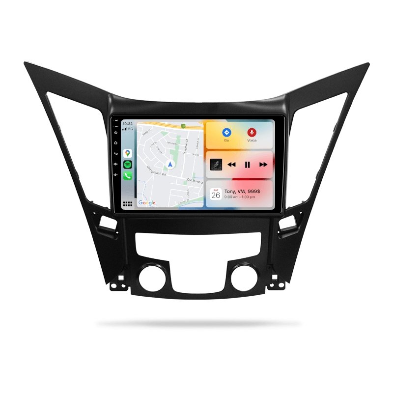 Hyundai i45 2009-2012 - Premium Head Unit Upgrade Kit: Radio Infotainment System with Wired & Wireless Apple CarPlay and Android Auto Compatibility - baeumer technologies