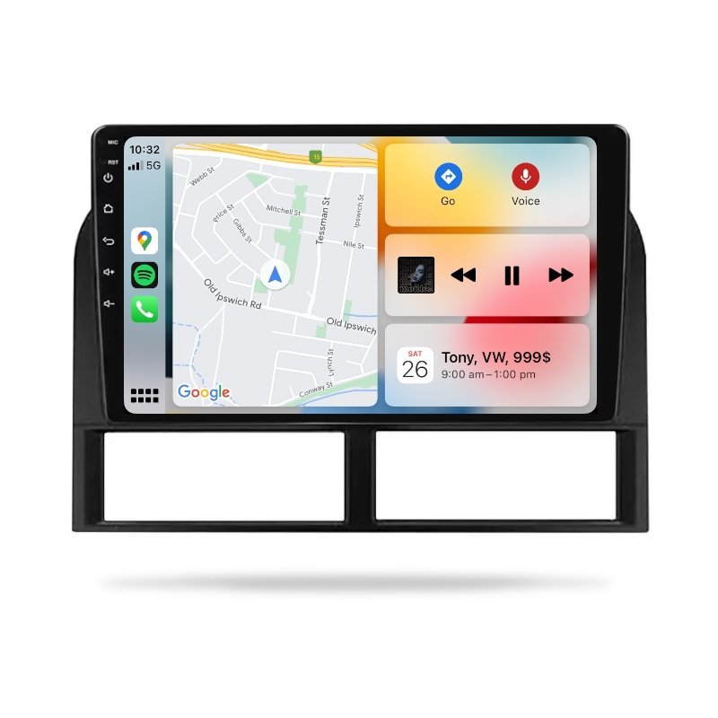 Jeep Grand Cherokee 1999-2005 - Premium Head Unit Upgrade Kit: Radio Infotainment System with Wired & Wireless Apple CarPlay and Android Auto Compatibility - baeumer technologies
