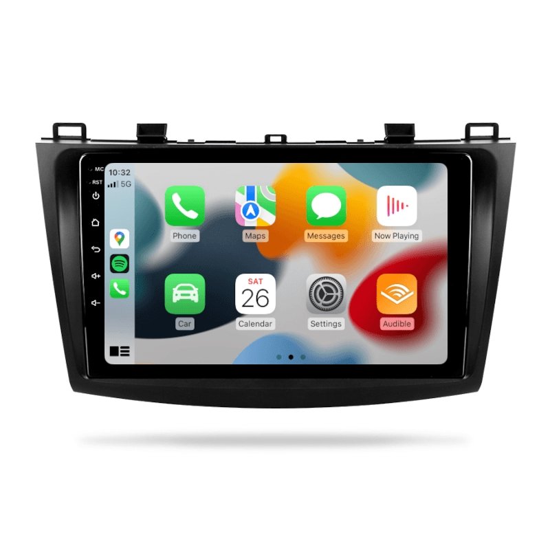 Mazda 3 2004-2013 BL AXELA - Premium Head Unit Upgrade Kit: Radio Infotainment System with Wired & Wireless Apple CarPlay and Android Auto Compatibility - baeumer technologies