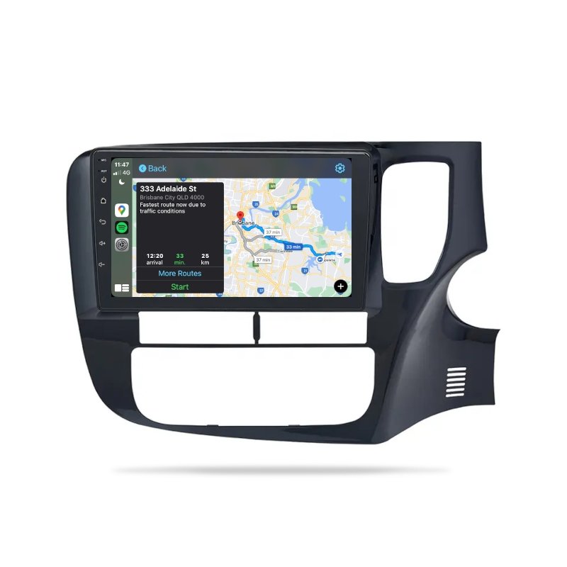 Mitsubishi Outlander 2013-2019 ZJ ZK - Premium Head Unit Upgrade Kit: Radio Infotainment System with Wired & Wireless Apple CarPlay and Android Auto Compatibility - baeumer technologies