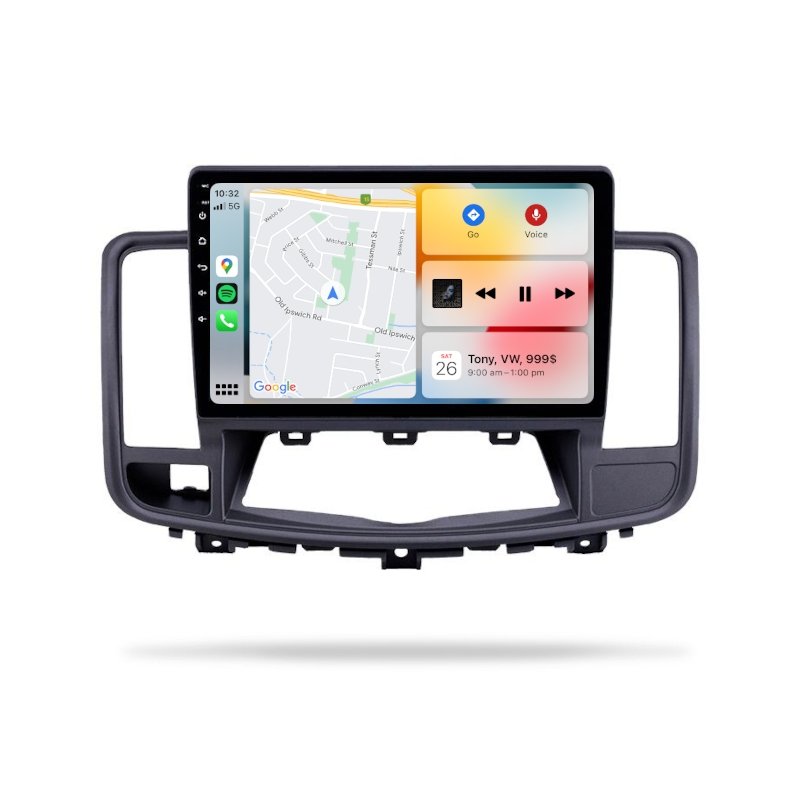 Nissan Maxima 2009-2013 - Premium Head Unit Upgrade Kit: Radio Infotainment System with Wired & Wireless Apple CarPlay and Android Auto Compatibility - baeumer technologies