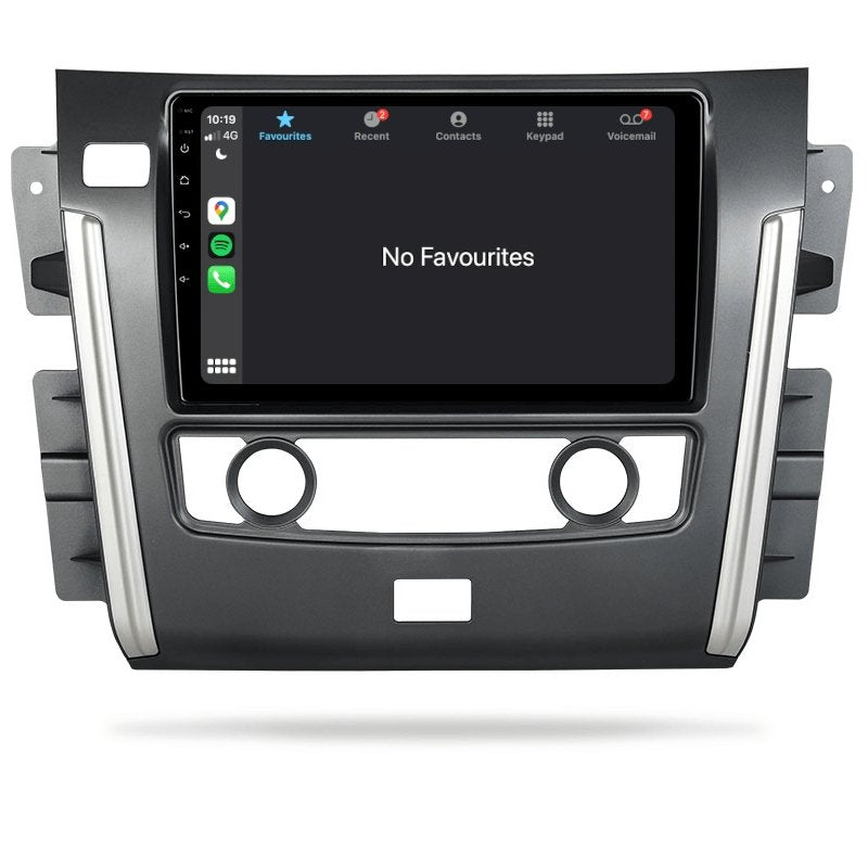 Nissan Patrol Y62 2013-2022 - Premium Head Unit Upgrade Kit: Radio Infotainment System with Wired & Wireless Apple CarPlay and Android Auto Compatibility - baeumer technologies