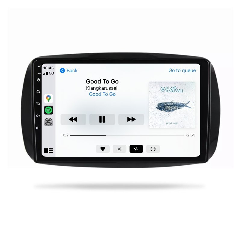 Smart Fortwo 2016-2020 - Premium Head Unit Upgrade Kit: Radio Infotainment System with Wired & Wireless Apple CarPlay and Android Auto Compatibility - baeumer technologies