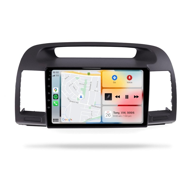 Toyota Camry 2002-2006 - Premium Head Unit Upgrade Kit: Radio Infotainment System with Wired & Wireless Apple CarPlay and Android Auto Compatibility - baeumer technologies