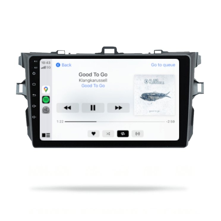 Toyota Corolla Sedan 2007-2011 - Premium Head Unit Upgrade Kit: Radio Infotainment System with Wired & Wireless Apple CarPlay and Android Auto Compatibility - baeumer technologies