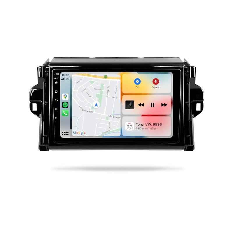 Toyota Fortuner 2015-2020 - Premium Head Unit Upgrade Kit: Radio Infotainment System with Wired & Wireless Apple CarPlay and Android Auto Compatibility - baeumer technologies