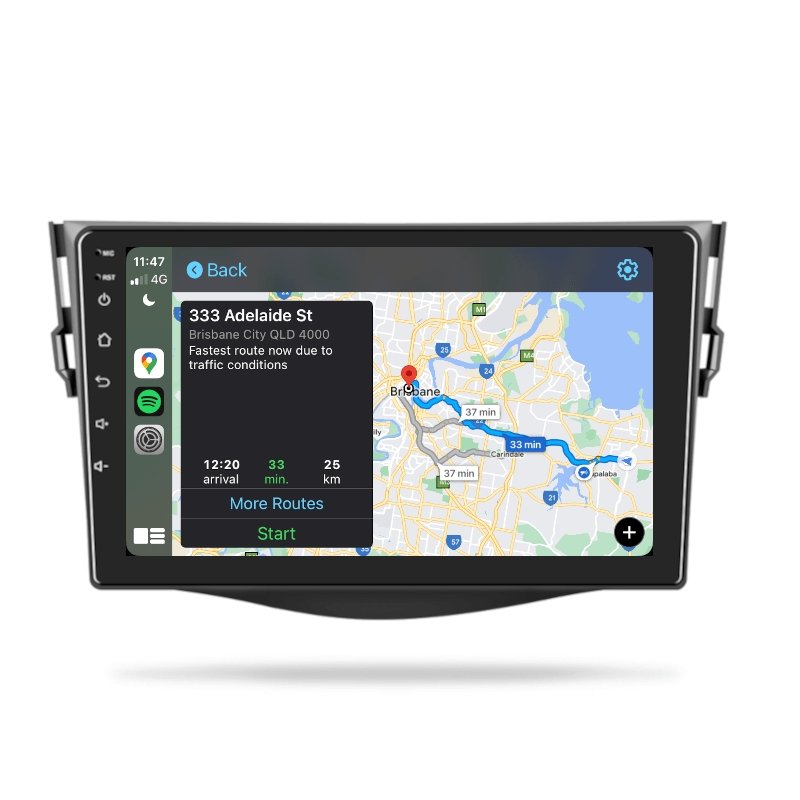 Toyota RAV4 2006-2011 - Premium Head Unit Upgrade Kit: Radio Infotainment System with Wired & Wireless Apple CarPlay and Android Auto Compatibility - baeumer technologies