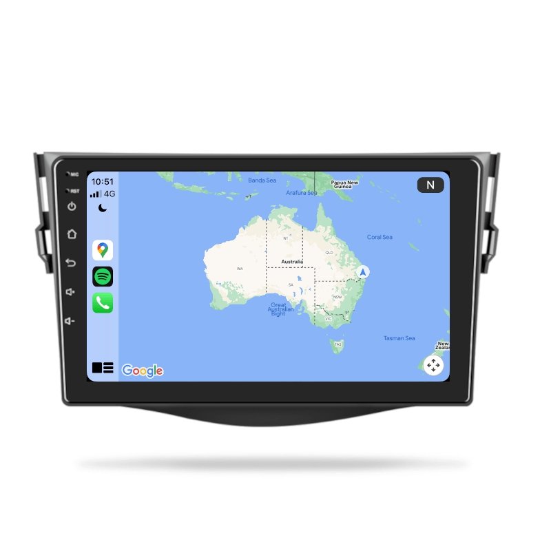 Toyota RAV4 2006-2011 - Premium Head Unit Upgrade Kit: Radio Infotainment System with Wired & Wireless Apple CarPlay and Android Auto Compatibility - baeumer technologies