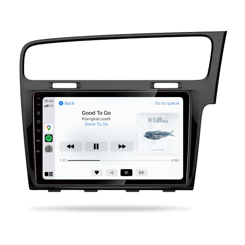 VW Golf 2013- MK7 - Premium Head Unit Upgrade Kit: Radio Infotainment System with Wired & Wireless Apple CarPlay and Android Auto Compatibility - baeumer technologies