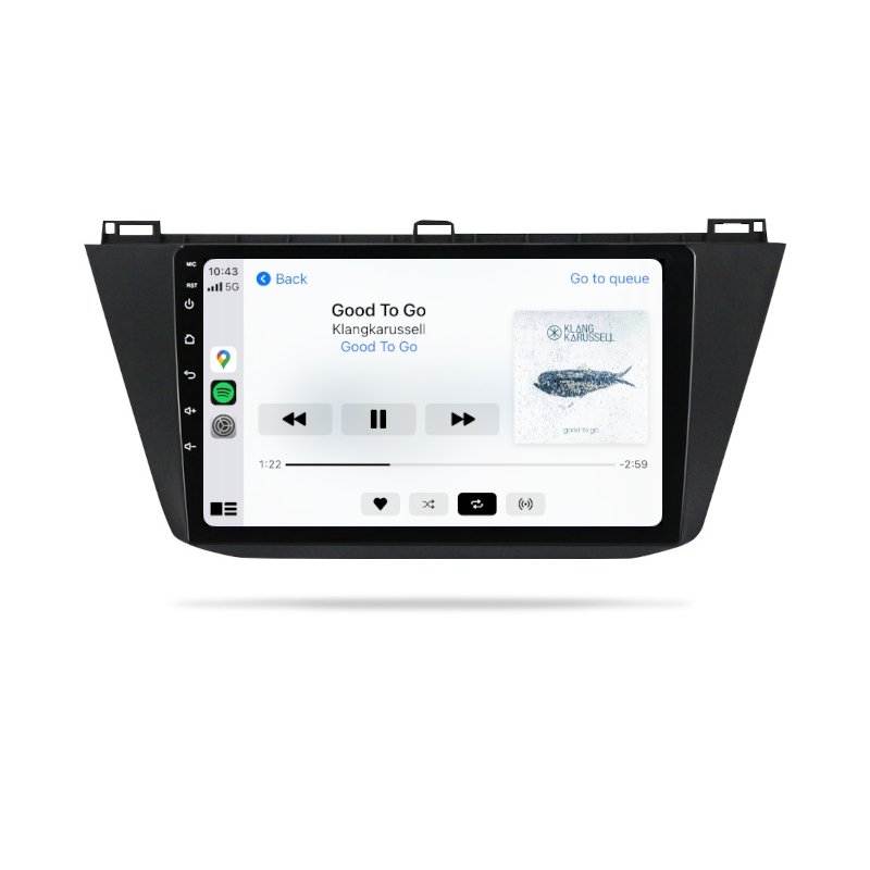 VW Tiguan 2017-2023 - Premium Head Unit Upgrade Kit: Radio Infotainment System with Wired & Wireless Apple CarPlay and Android Auto Compatibility - baeumer technologies